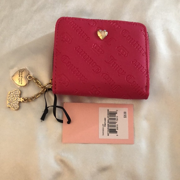 Juicy Couture Pink Flash Not Your Babe Small Zip Around Bifold Wallet NWT - Picture 16 of 16